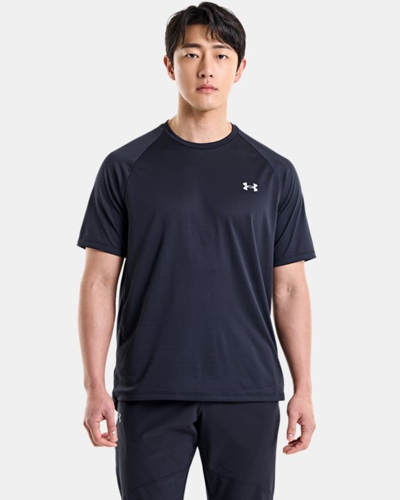 男士UA Tech™ Reflective短袖T恤 in Black image number 0